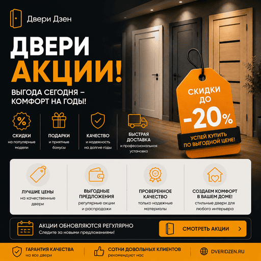 Акции на двери с установкой в Туле