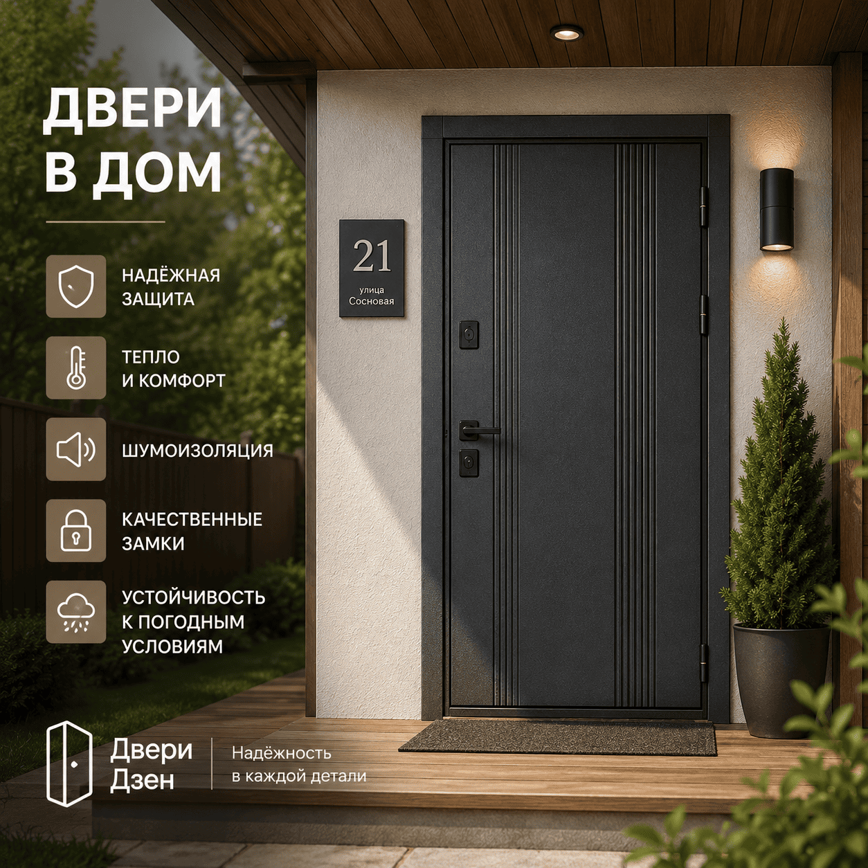Входные двери в частный дом — уличные, купить в Туле