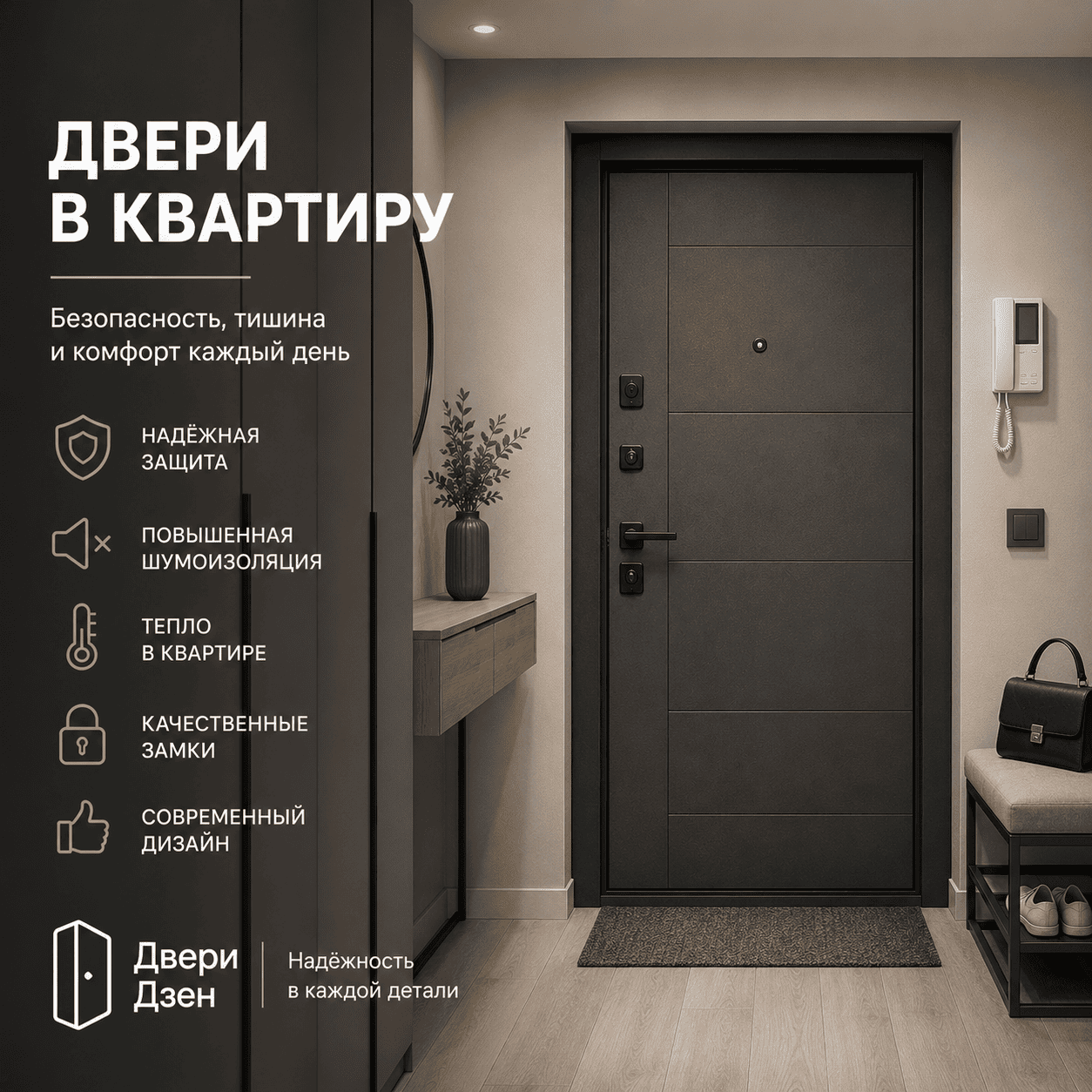 Входные двери в квартиру — купить в Туле с установкой