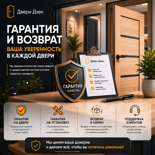 Гарантия на двери и установку