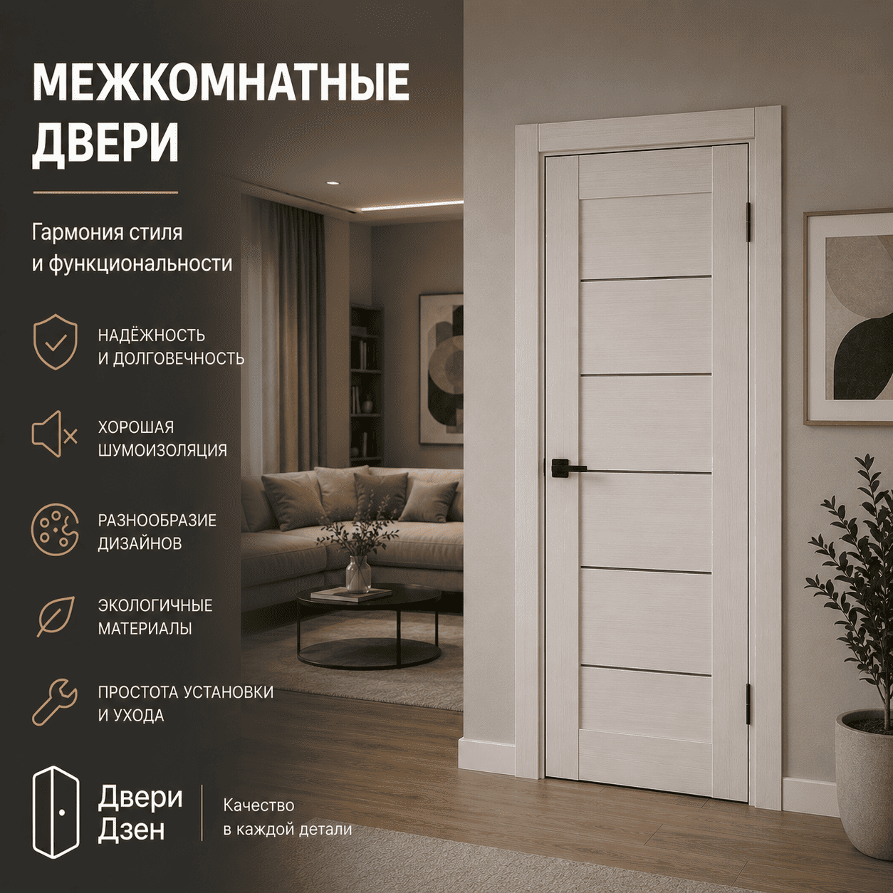 Квартира на ул. Металлургов — установленные двери, Тула