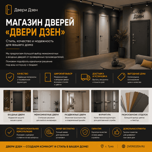 Магазин дверей «Двери Дзен» в Туле