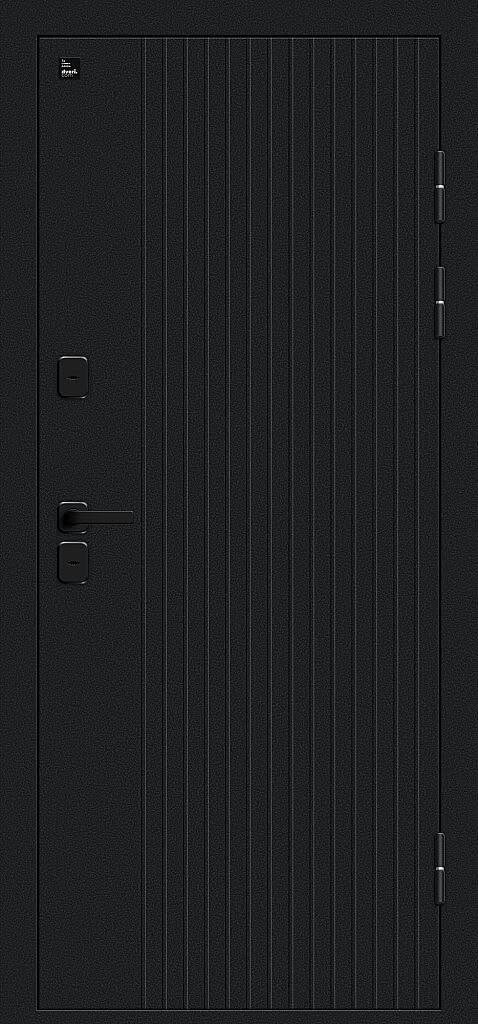 Дверь с терморазрывом Thermo Полар/SBlack (Bravo) — снаружи