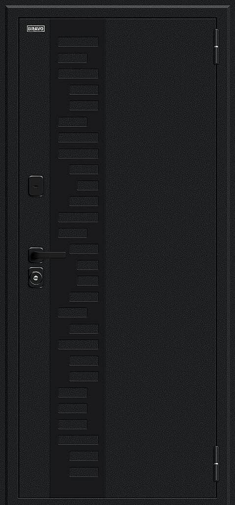 Дверь с терморазрывом Thermo Техно Д2/SBlack (Bravo) — снаружи