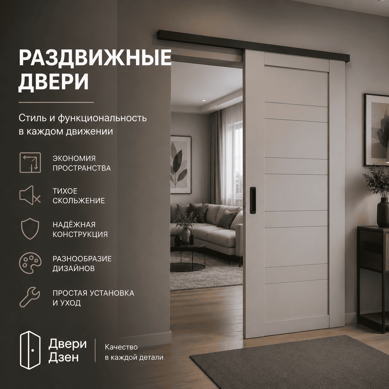 Раздвижные межкомнатные двери — купить в Туле