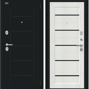 Входная дверь Браво - Букле черное/Snow Melinga (Копировать)