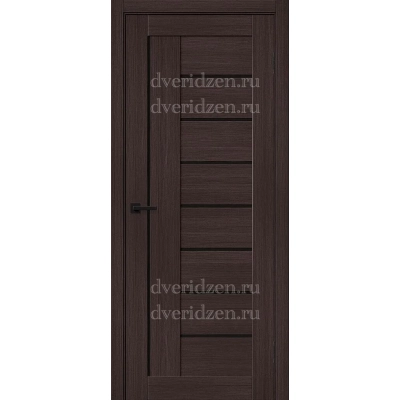 Межкомнатная дверь эко шпон венге мелинга черное стекло