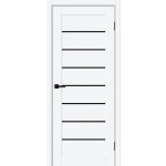 Межкомнатная дверь Браво-22 Black Shine цвет белый шелк