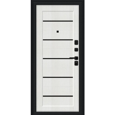 Входная дверь браво букле черное bianco melinga