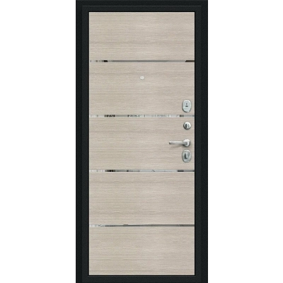 Входная дверь браво р-лайн капучино вералинга букле черное