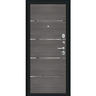 Входная дверь браво р-лайн грей вералинга букле черное