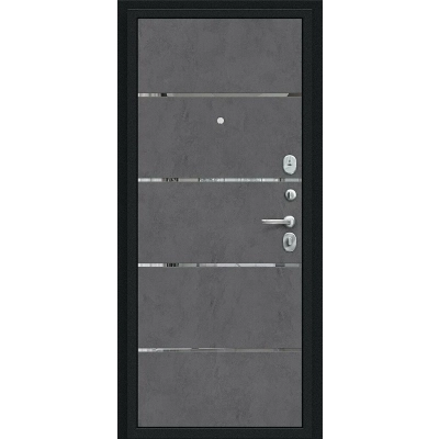 Входная дверь браво р-лайн шифер арт букле черное