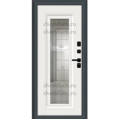 Входная дверь с терморазрывом термо шелл сд Старк антрацит белый стандарт