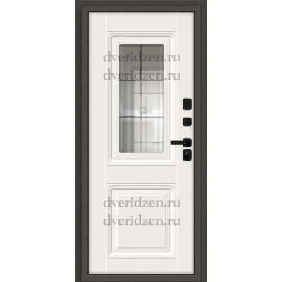 Входная дверь с терморазрывом термо шелл сд старк шоколад белый стандарт