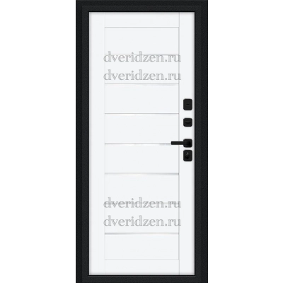 Входная дверь с терморазрывом д2 техно термо белый шелк