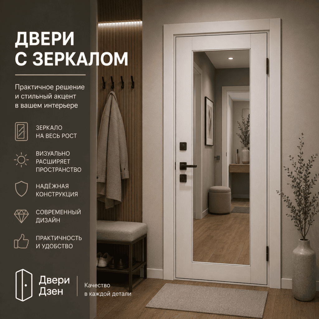 Двери с зеркалом