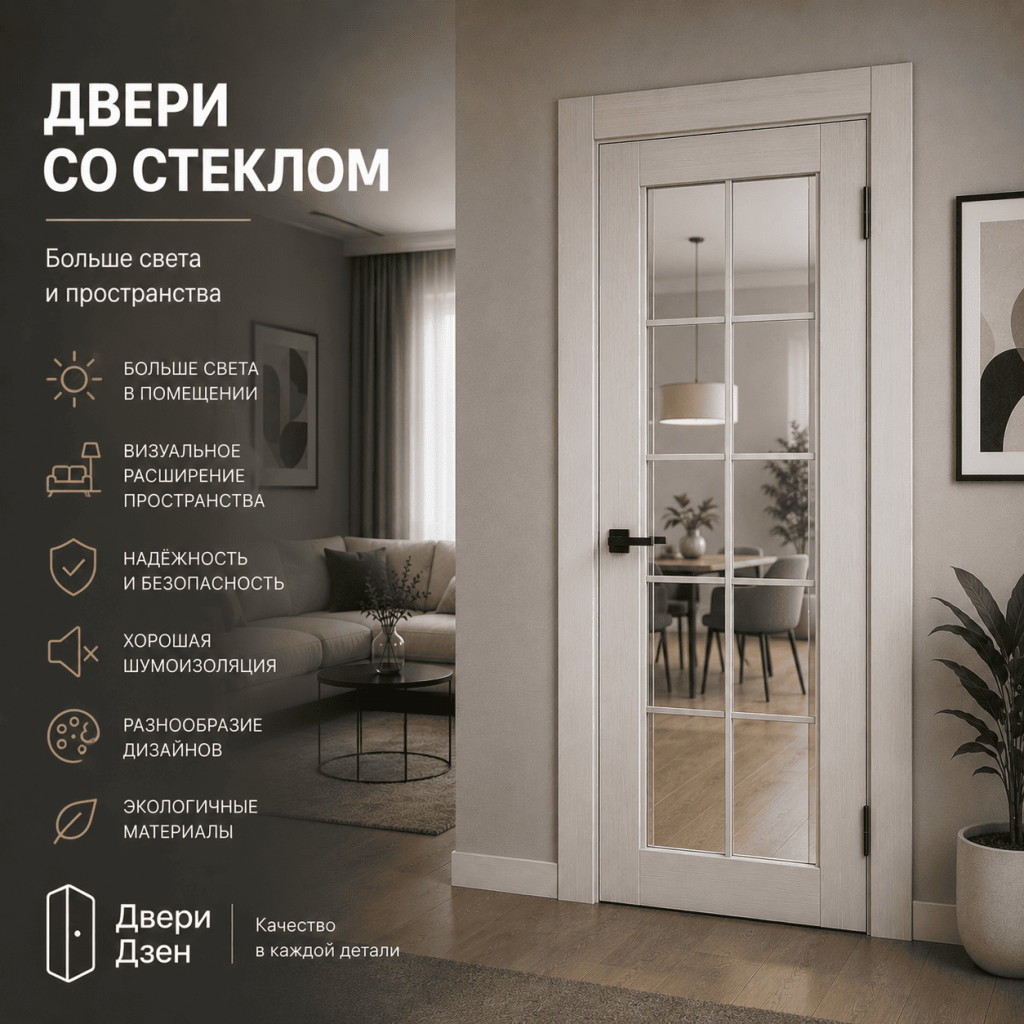 Двери со стеклом